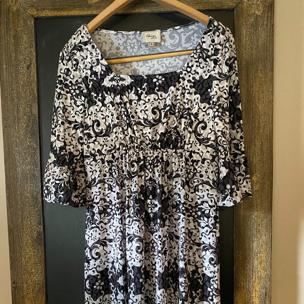 Beige by ECI Bell Sleeve Print Dress Sz. 4